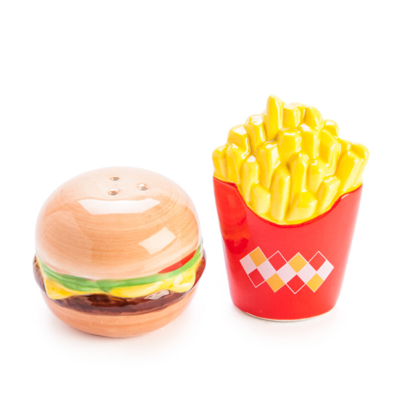 Flavour Mates Burger &amp; Fries Salt &amp; Pepper Set