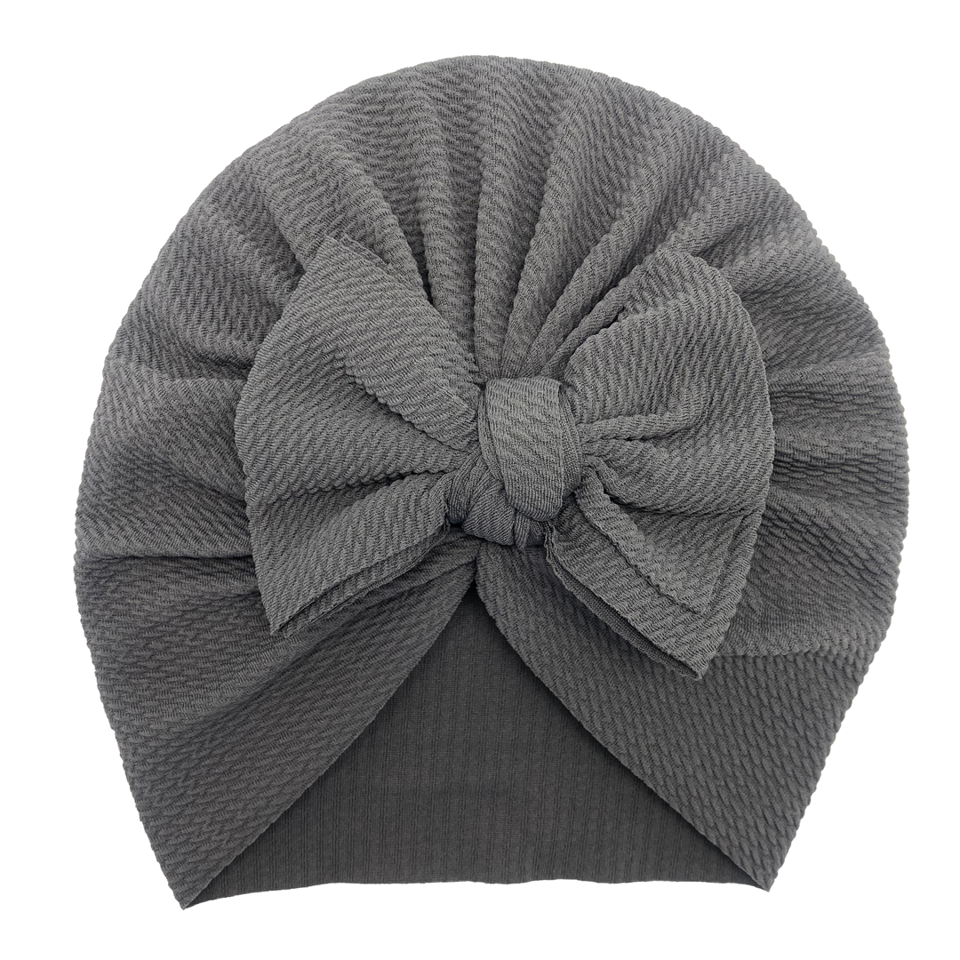 Baby Turbans Knot Bow Grey