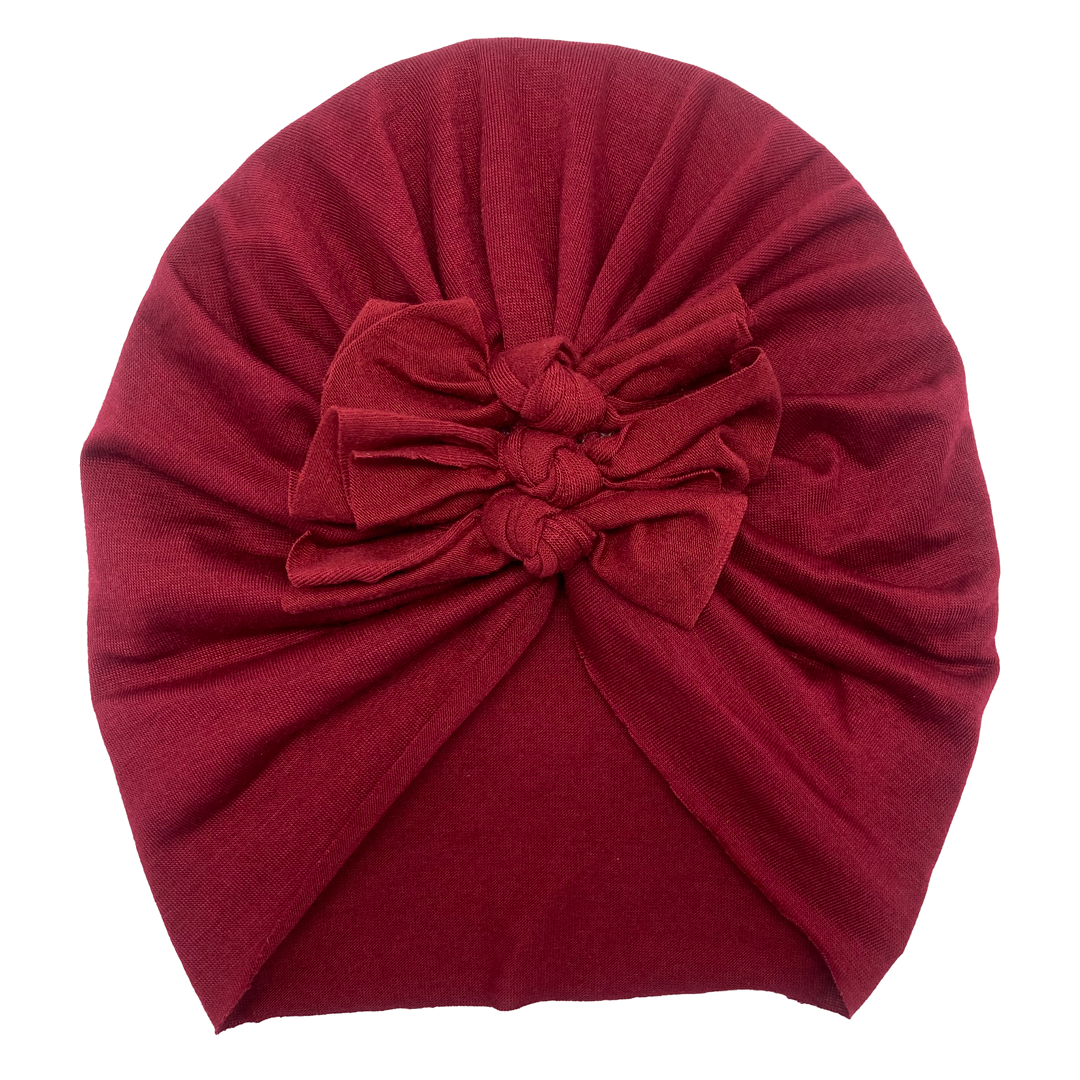 Baby Turbans Little Scrunch Dark Red