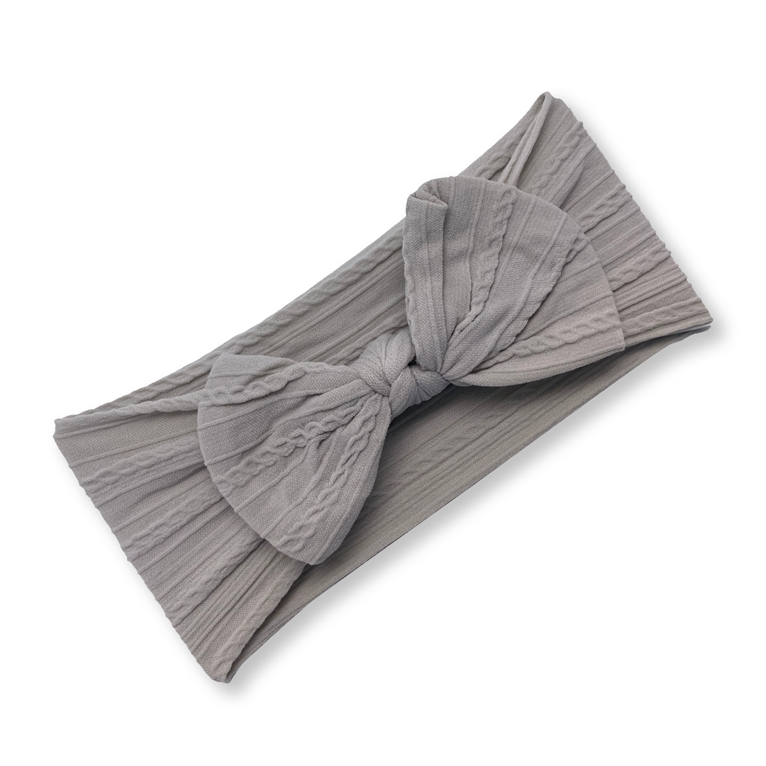 Baby Bows Grey