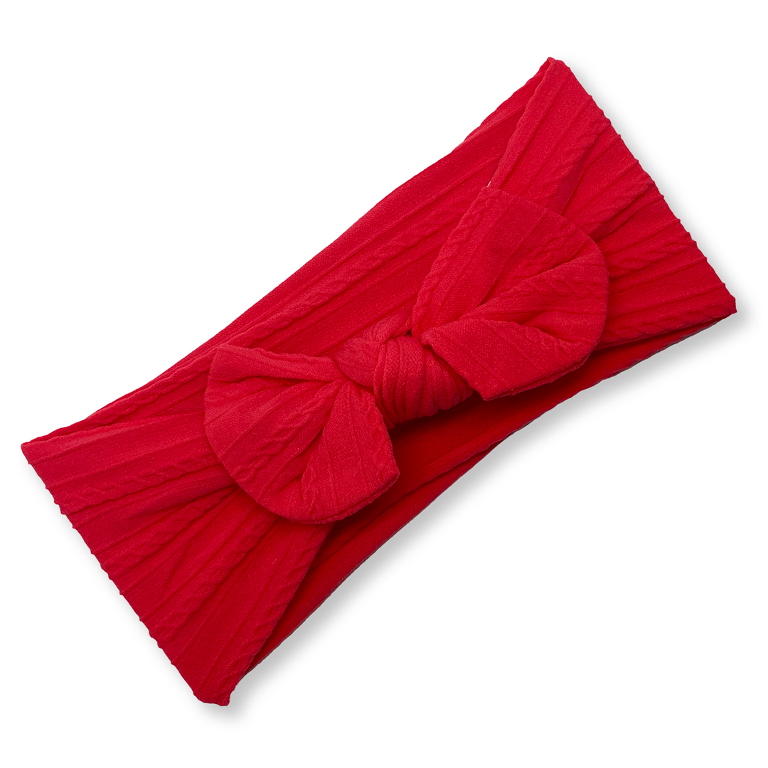 Baby Bows Dark Red