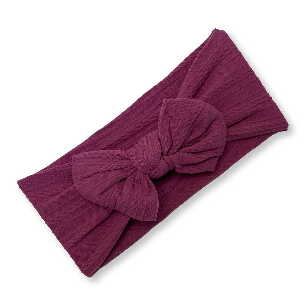 Baby Bows Burgundy