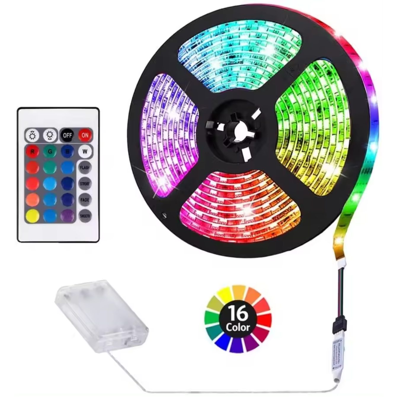 RGB LED Strip Lights w Music Sync (3m)