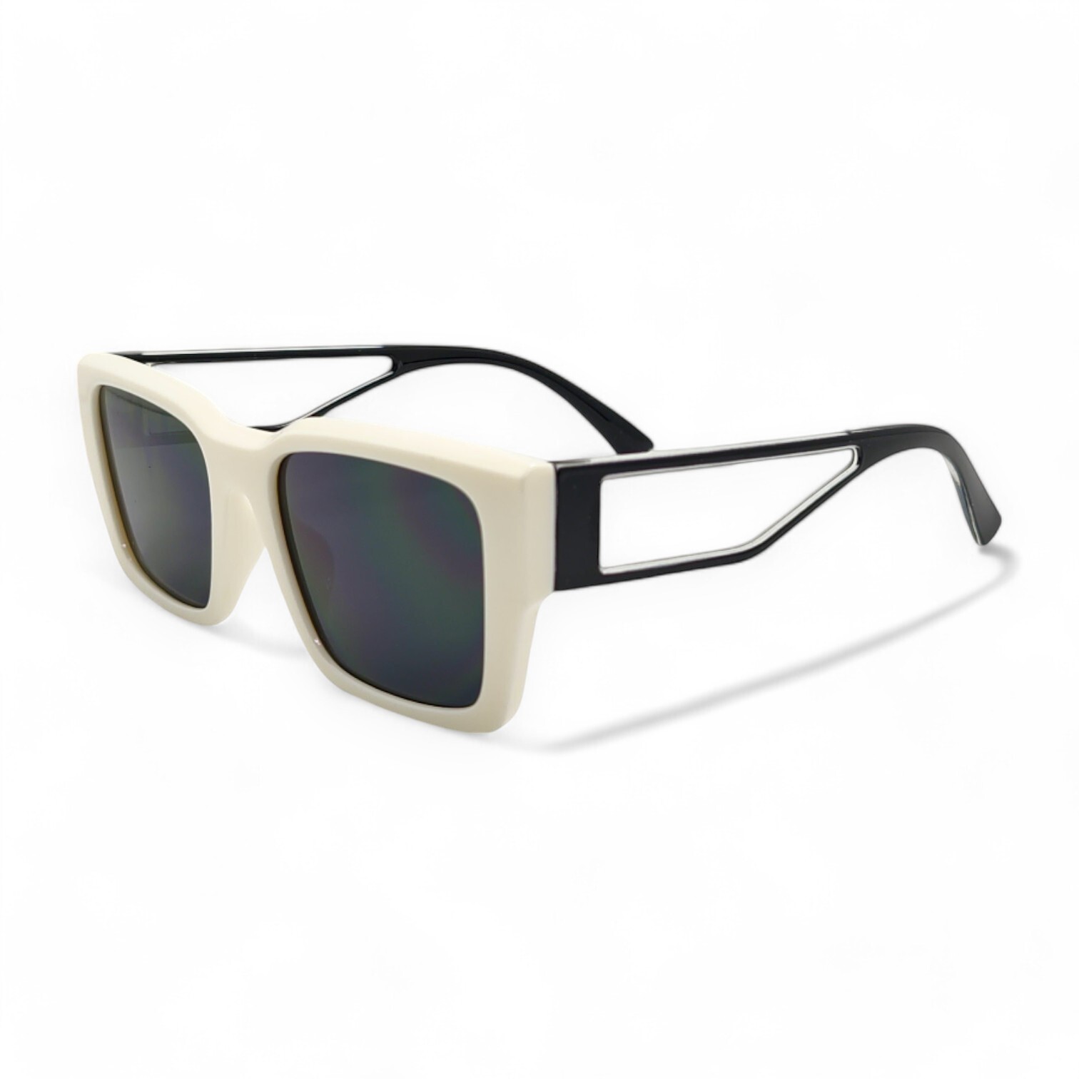 McQueen Ivory Shades | NG | White and Black Sunglasses | 8235