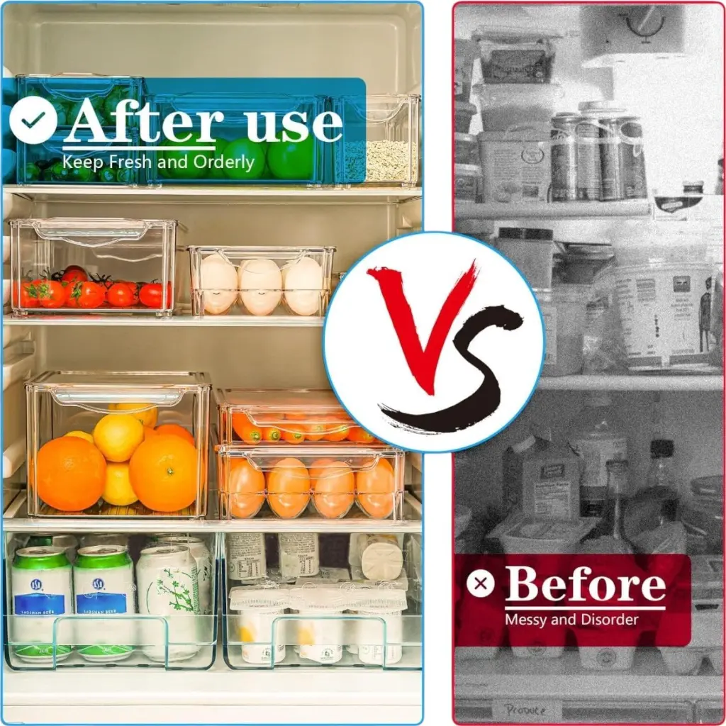 10 Pack Stackable Fridge Organizer w Lids_13
