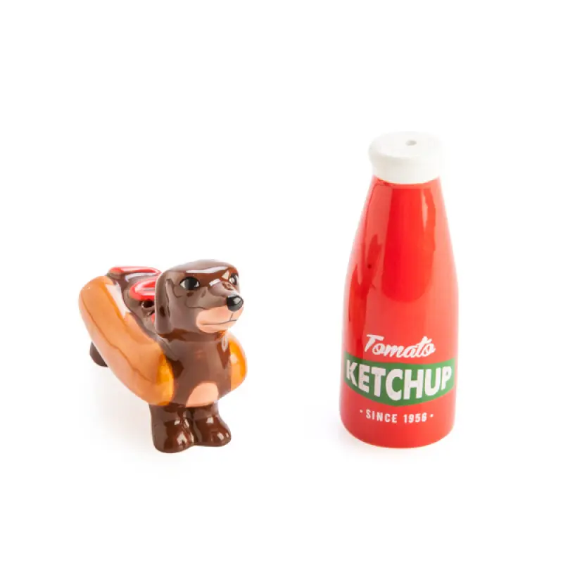 Flavour Mates Sausage Dog & Ketchup Salt & Pepper Set_156