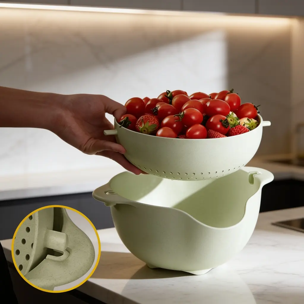 2 in 1 Fruit & Vegetable Washing Basket