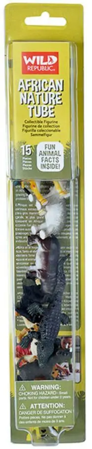 Wild Republic - Wild Republic | Nature Tubes | African Animal Figurines | 15-Piece Set for Kids