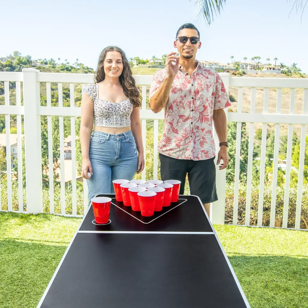 What You Need - Beer Pong Table | 8ft Aluminium | Black