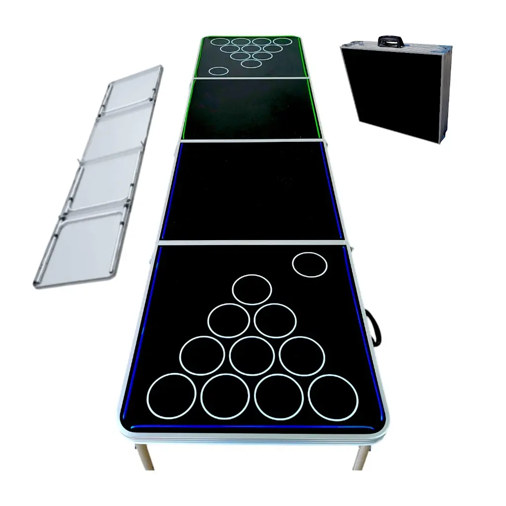 What You Need - Beer Pong Table | 8ft Aluminium | Black