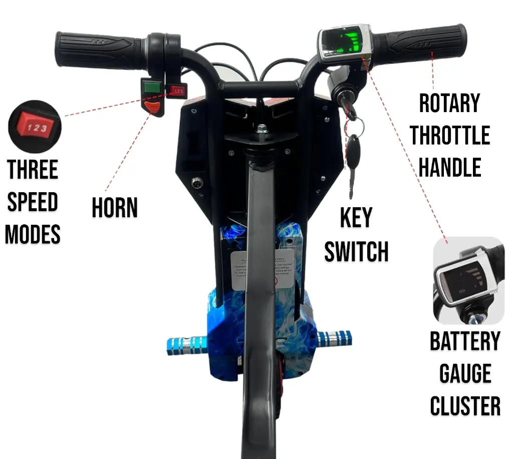 What You Need - Electric Three-Wheel Drift Kart | Black | 36V Lithium Battery | 20 km/h