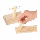 What You Need - 33cm Wooden Hook and Ring Toss Interactive Game