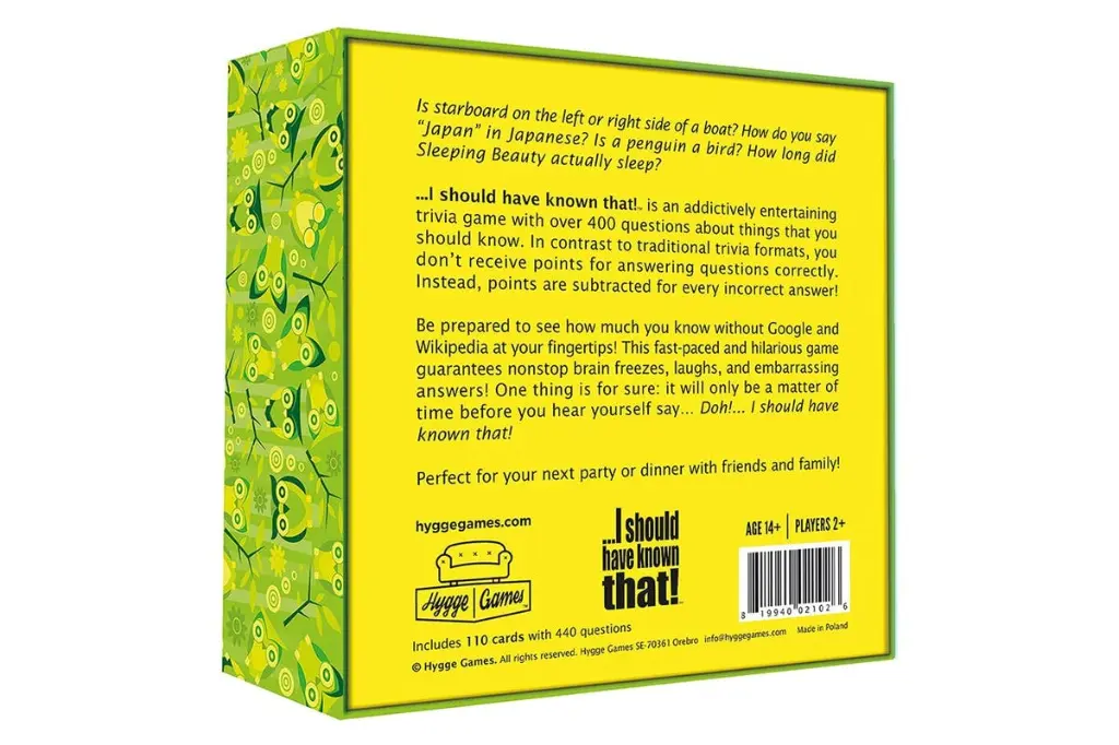 I Should Have Known That! Trivia | Fun Party Game | 400+ Questions_749