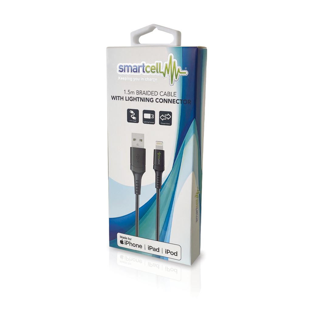 Smartcell MFI Braided Lightning Cable | 1.5m