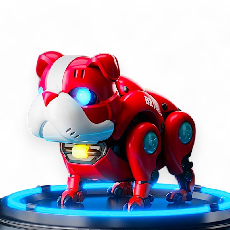 Robotic Red Bulldog | Interactive Crawling Toy