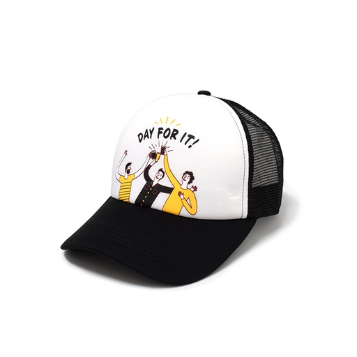 [9337217025719] Rocko's Trucker Cap Day For It Black/White