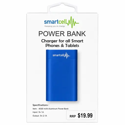 [9340457007681] Smartcell Power Bank | 4,000 mAh