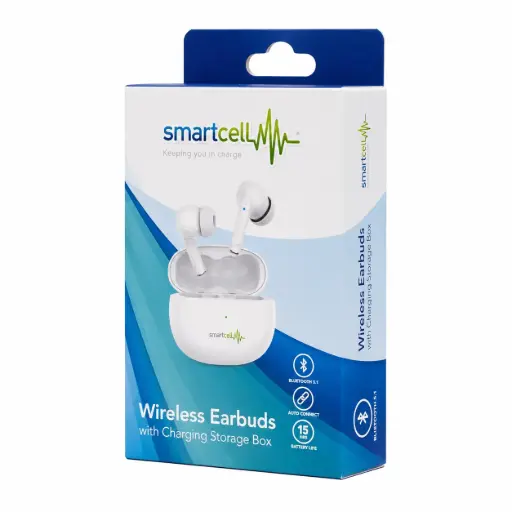 [9337217020424] Smartcell SmartPods Pro Wireless Earbuds w Charging Storage Box