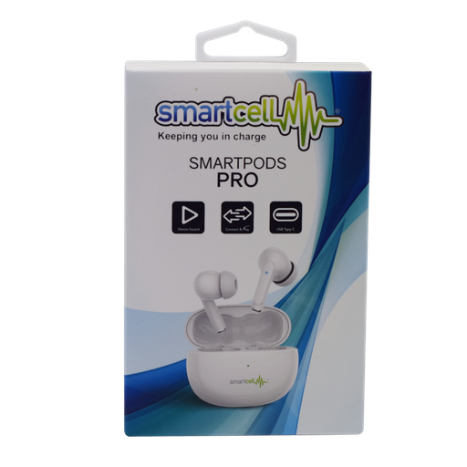 [9337217020424] Smartcell SmartPods Pro Wireless Earbuds w Charging Storage Box