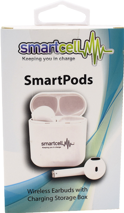 Smartcell SmartPods Wireless Earbuds w Charging Storage Box
