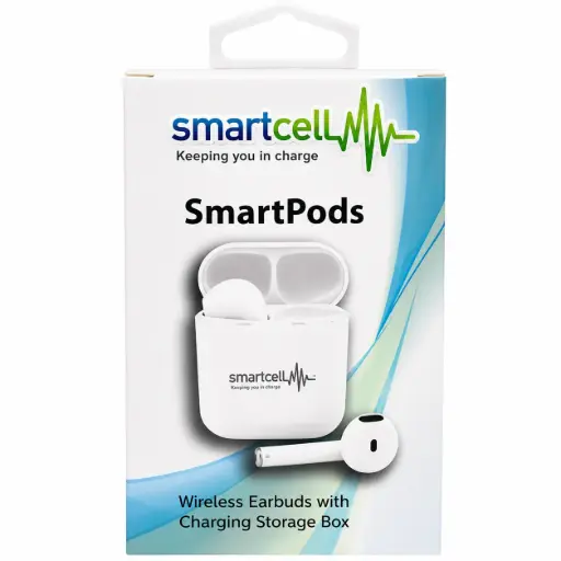 [9337217000693] Smartcell SmartPods Wireless Earbuds w Charging Storage Box