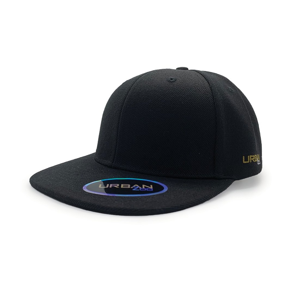 Urban Zoo Bed-Stuy 107 Flat Peak Snap Back Black OSFA