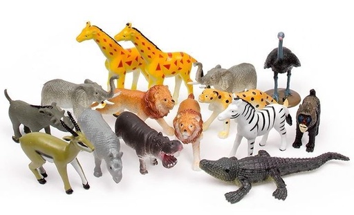 [92389127546] Wild Republic | Nature Tubes | African Animal Figurines | 15-Piece Set for Kids