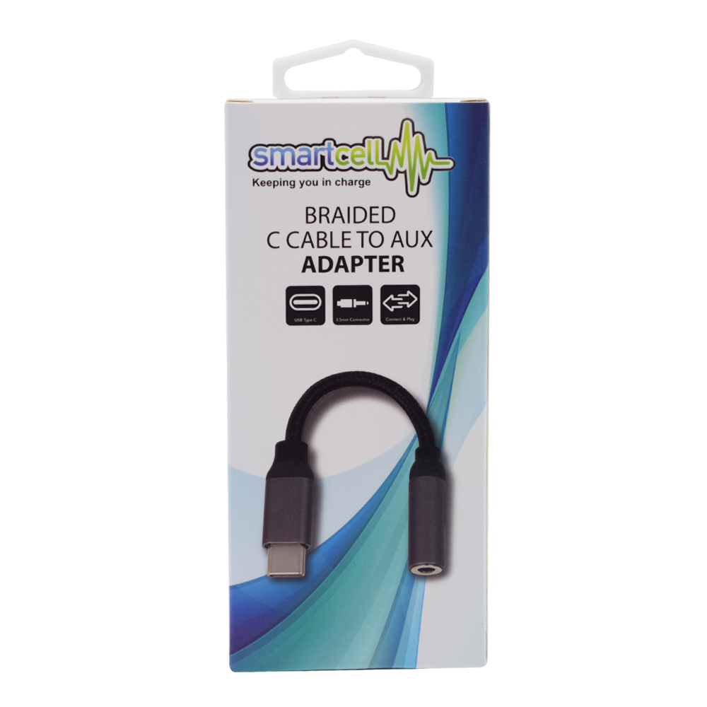 Smartcell Braided C Cable to Aux Adapter