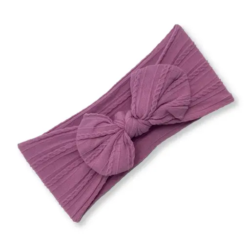 [9340457027610] Baby Bows (Dark Purple)