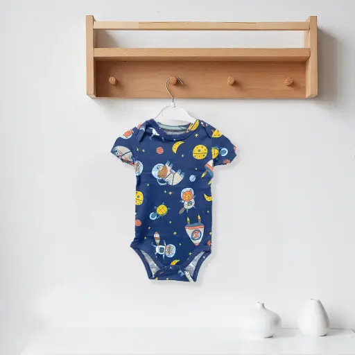 Baby Romper (Dark Blue Space Dogs)