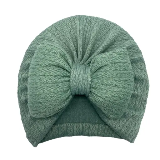 [9340457027740] Baby Turbans Big Bow (Sage)