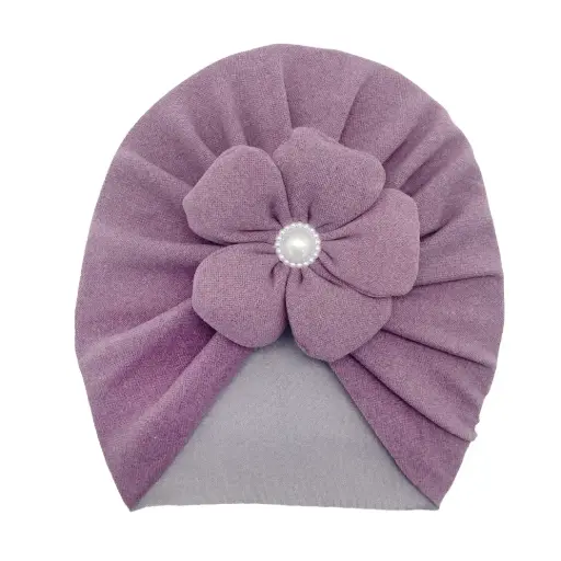 [9340457027641] Baby Turbans Flower (Purple)