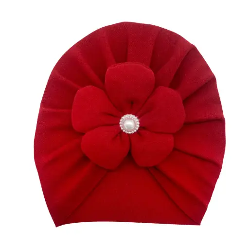 [9340457027665] Baby Turbans Flower (Red)