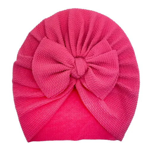 [9340457027795] Baby Turbans Knot Bow (Dark Pink)