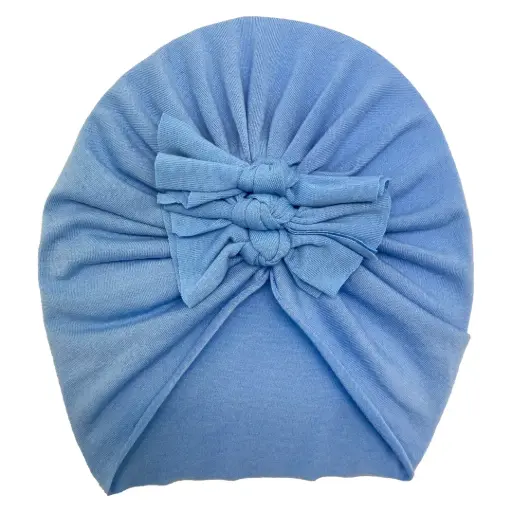 [9340457027832] Baby Turbans Little Scrunch (Blue)