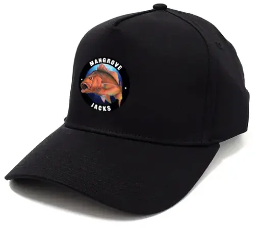 [9337217020356] Mangrove Jacks Snapback Cap Colour Logo OSFA (Black)