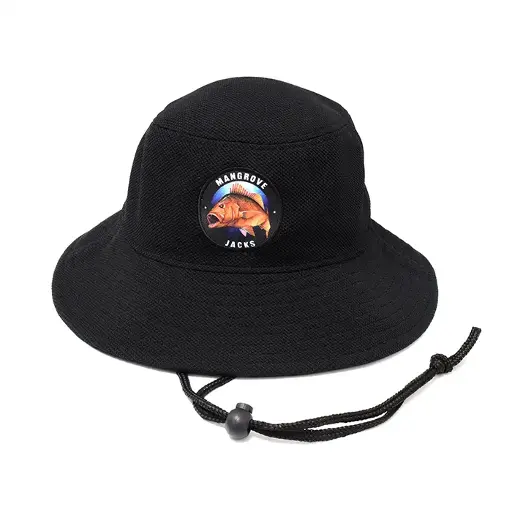 [9337217007449] Mangrove Jacks Logo Bucket Hat (Black)