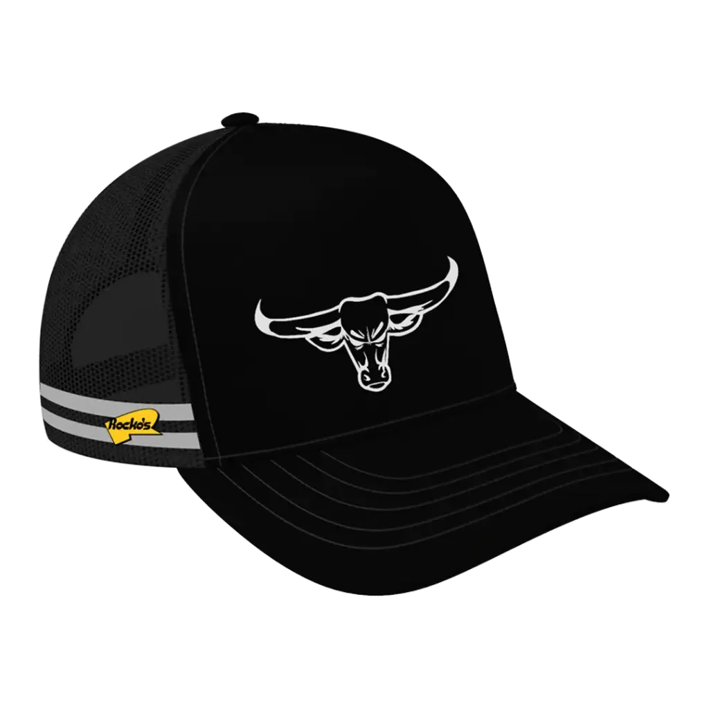 Rocko's 5 Panel Outback Trucker Cap Angry Bull OSFM
