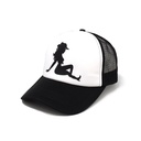Rocko's Trucker Cap Mud Flap Girl Black/White