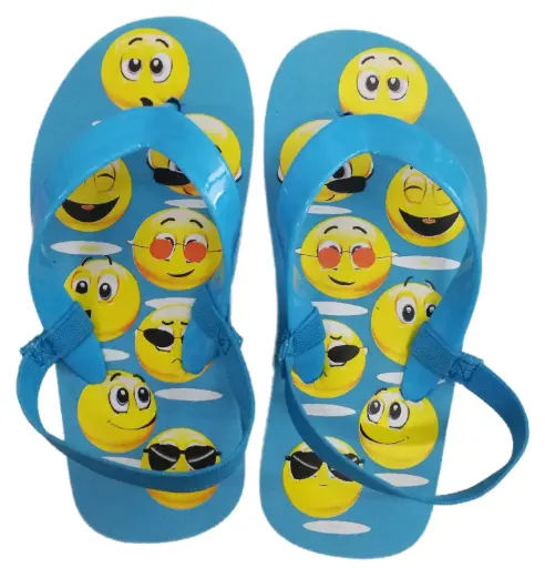 [9340457022097] Rocko's Pebbles Emoji Thongs (Blue, 24)