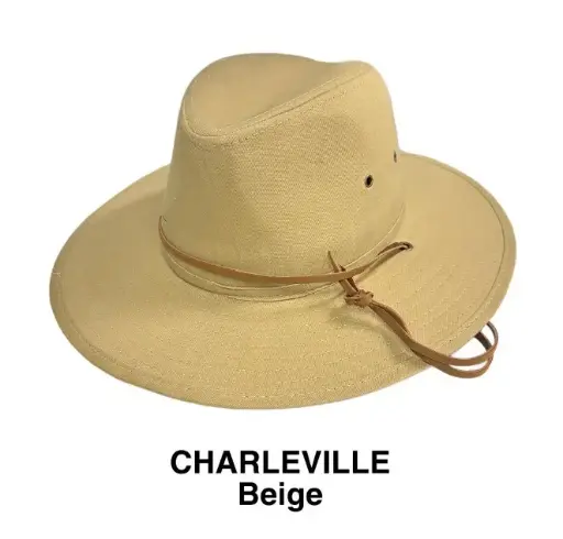 [9340457031853] Rocko's Straw Hat Platinum Range (Beige, Charleville)