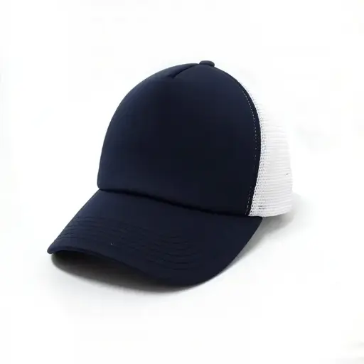 [9337217006916] Urban Zoo Premium Hi Top Trucker Cap (Blue/White)