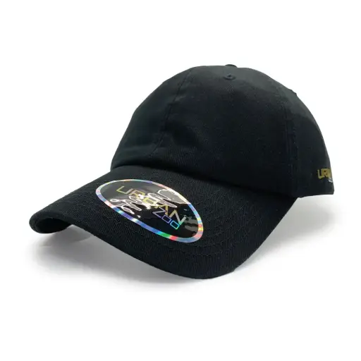 [9358517018249] Urban Zoo Yonkers 106 Dad Cap w/ Cloth Strap OSFA (Black)