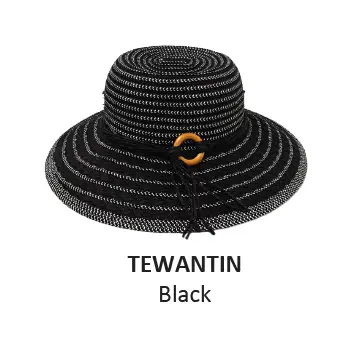 [9340457002518] Rocko's Straw Hat Premium Range (Black, Tewantin)