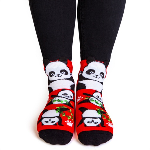 [9318051143876] Feet Speak Festive Panda Socks