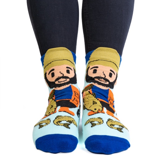 [9318051145375] Feet Speak Fisherman Socks