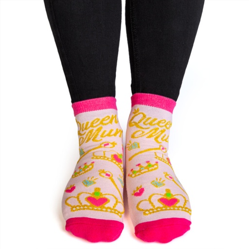 [9318051124066] Feet Speak Queen Mum Socks