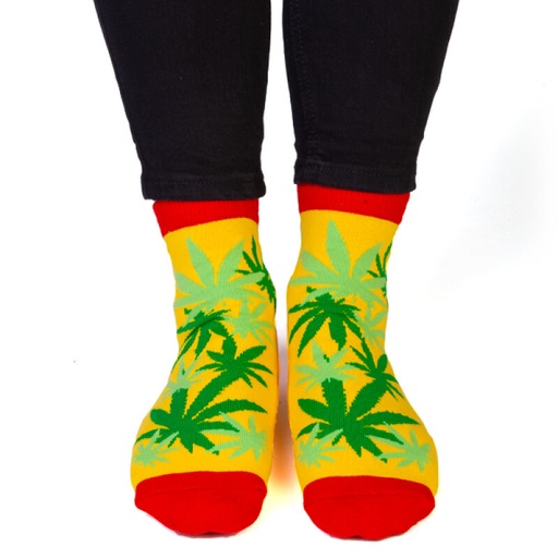 [9318051129788] Feet Speak Weed Socks