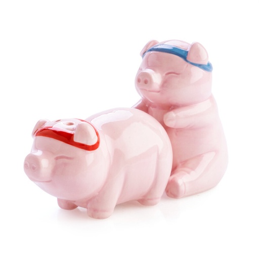 [9318051146280] Flavour Mates Rude Pigs Salt & Pepper Set