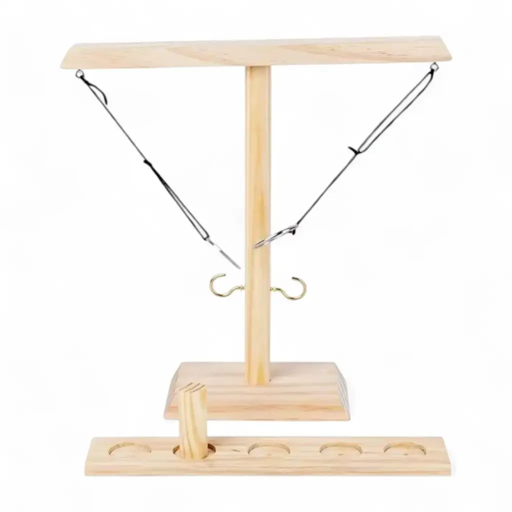 33cm Wooden Hook and Ring Toss Interactive Game